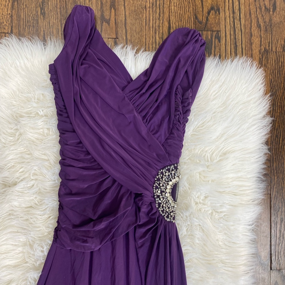 Bridesmaid Dress| Evening dress | Embellished Purple Dress - Picture 4 of 10
